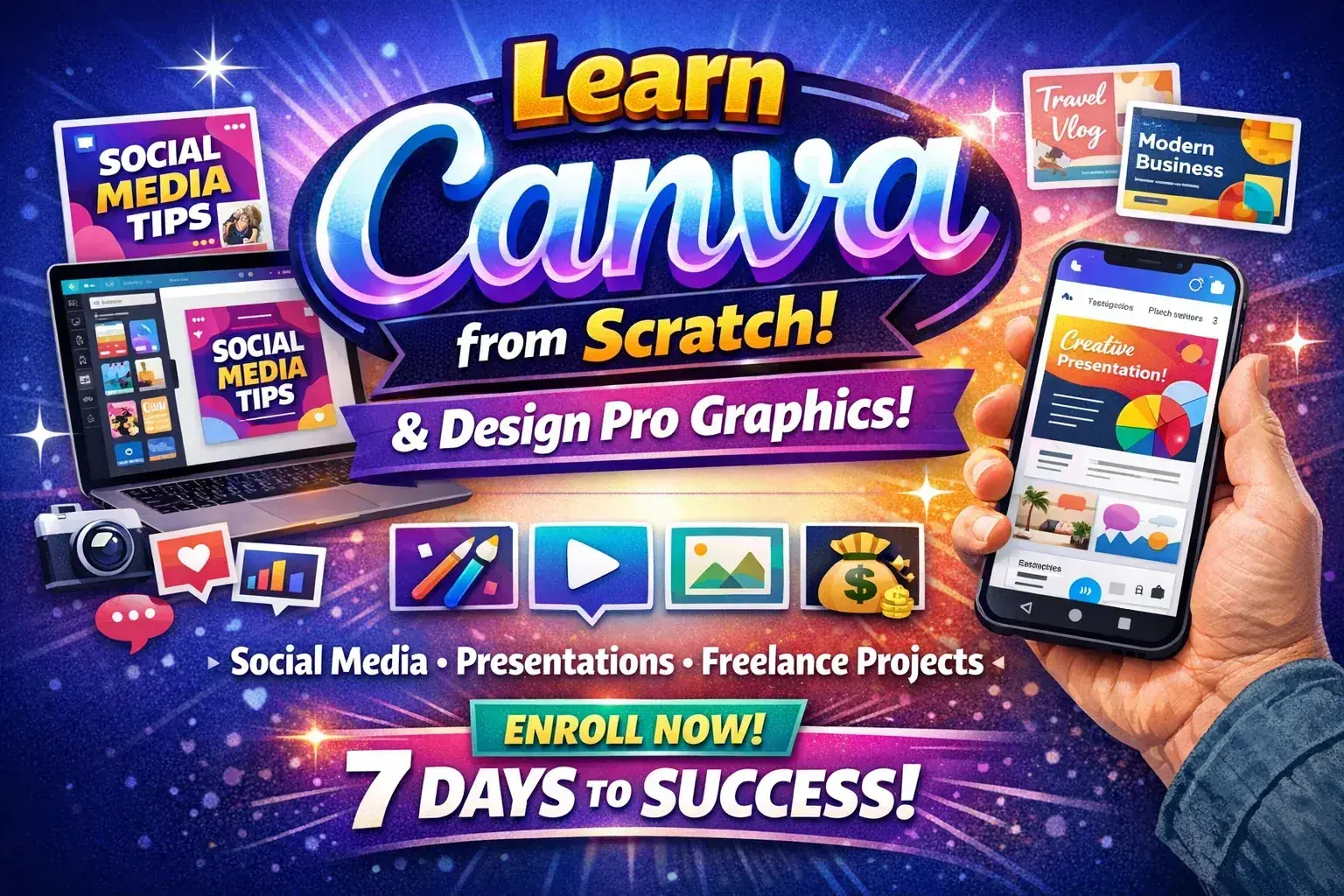 Canva Mastery: Create Stunning Designs in 7 Days